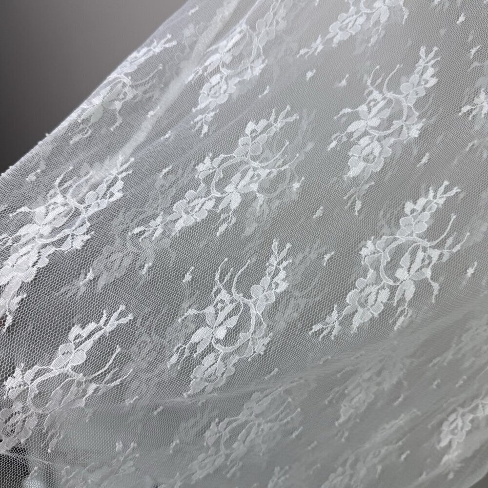All In Favor White Lace Midi Skirt Small Sheer Overlay Lined NWOT Cottagecore - Picture 5 of 11